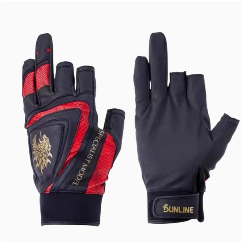 Men'S Fashion Gloves - ใหม่ SUNLINE ผู้ชายถุงมือตกปลาสําหรับผู้ชายผู้หญิงหนังกันลื่นสามนิ้วกีฬาเดินป่าตกปลาขี่จักรยานถุงมือสวมใส่ทน