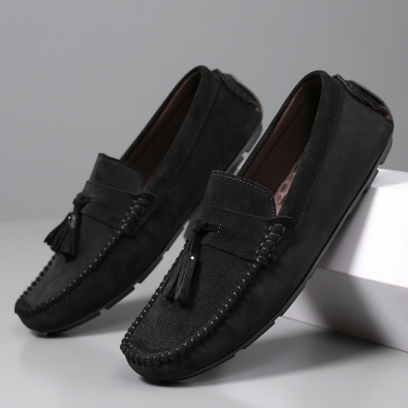 Men'S Fashion Loafers Shoes - รองเท้าโลฟเฟอร์ผู้ชายแบบคลาสสิคพร้อมพู่ตกแต่ง รองเท้าหนังกลับสวมใส่สบายสำหรับผู้ชาย รองเท้าลำลอง รองเท้าขับรถ รองเท้าดีไซเนอร์แบบสวม