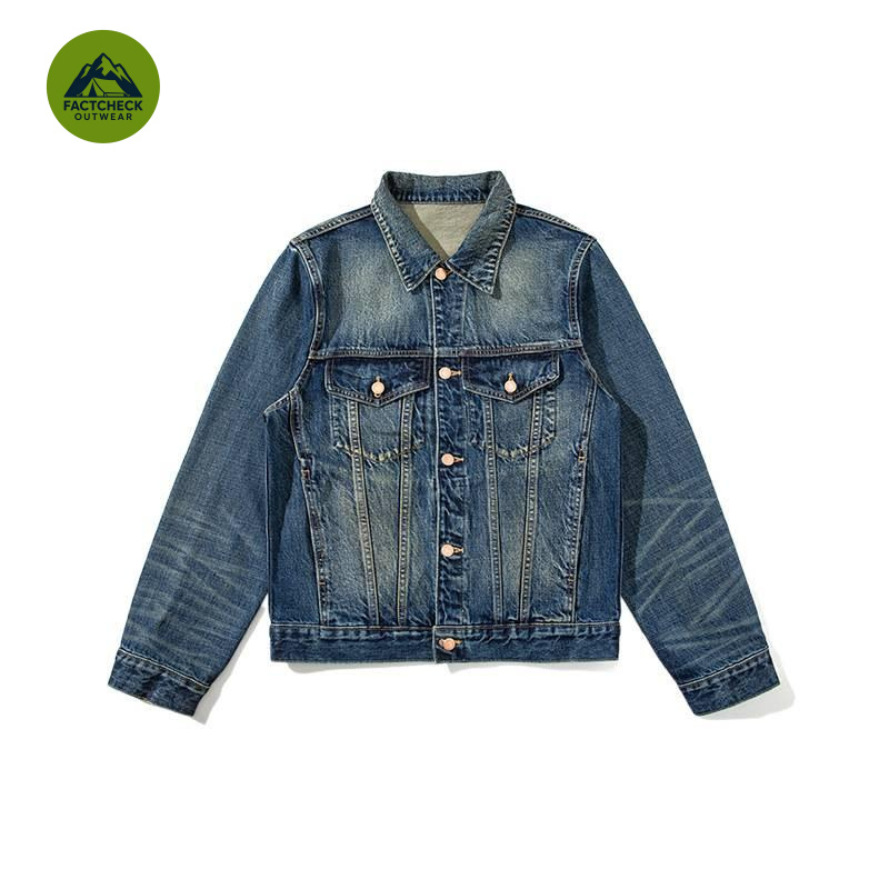Denim Jacket Vintage - แจ็คเก็ตยีนส์คุณภาพหรูหรา ขนาด EU US ยี่ห้อ FACTCHECK