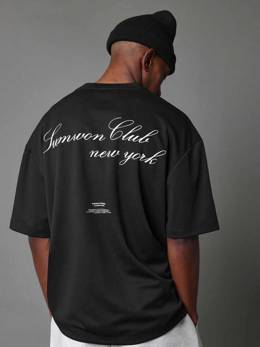 York Men'S Fashion - เสื้อยืดโอเวอร์ไซส์ SUMWON Sunwon Club New York