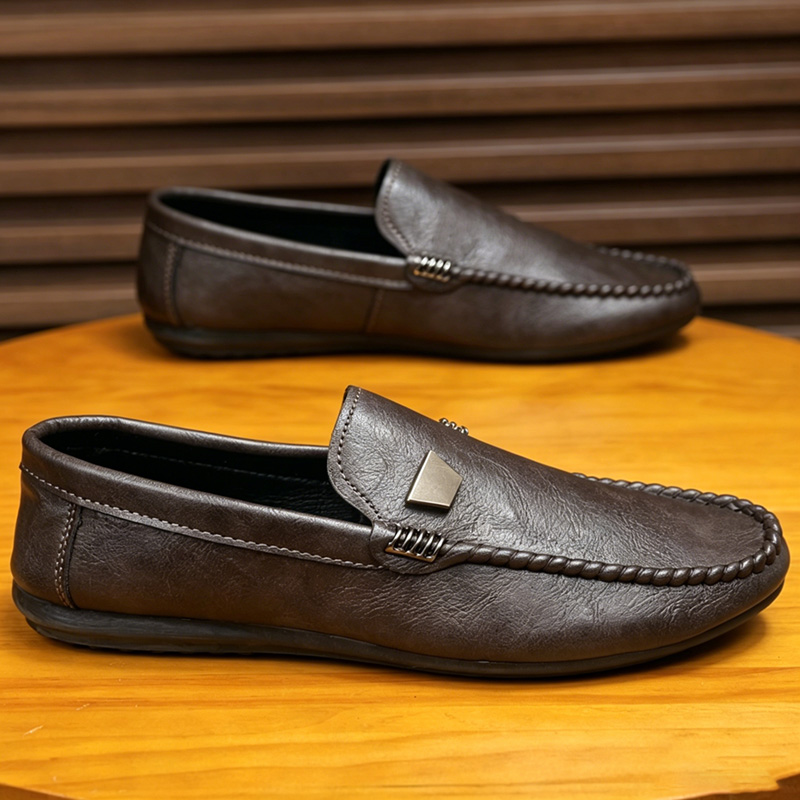 Men'S Fashion Loafers Shoes - รองเท้าหนังผู้ชายสไตล์อังกฤษ แบบมินิมอล สวมใส่ง่าย รองเท้าลำลองสำหรับผู้ชาย รองเท้าโลฟเฟอร์ น้ำหนักเบา
