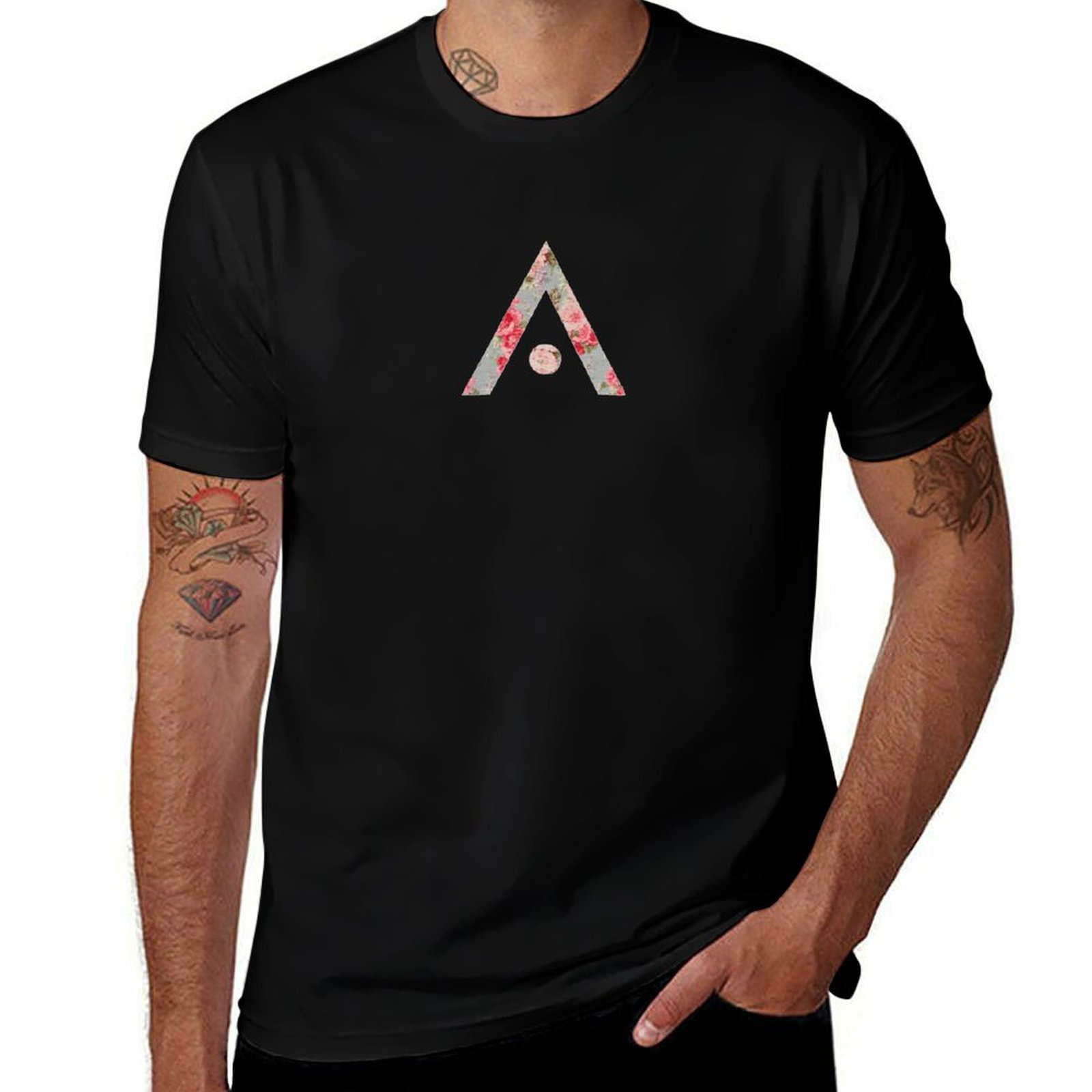 Men'S Fashion Pink Shirt - เสื้อยืดแขนสั้น ลายกุหลาบสีชมพู แบรนด์ Aveda สไตล์แฟชั่นลำลอง