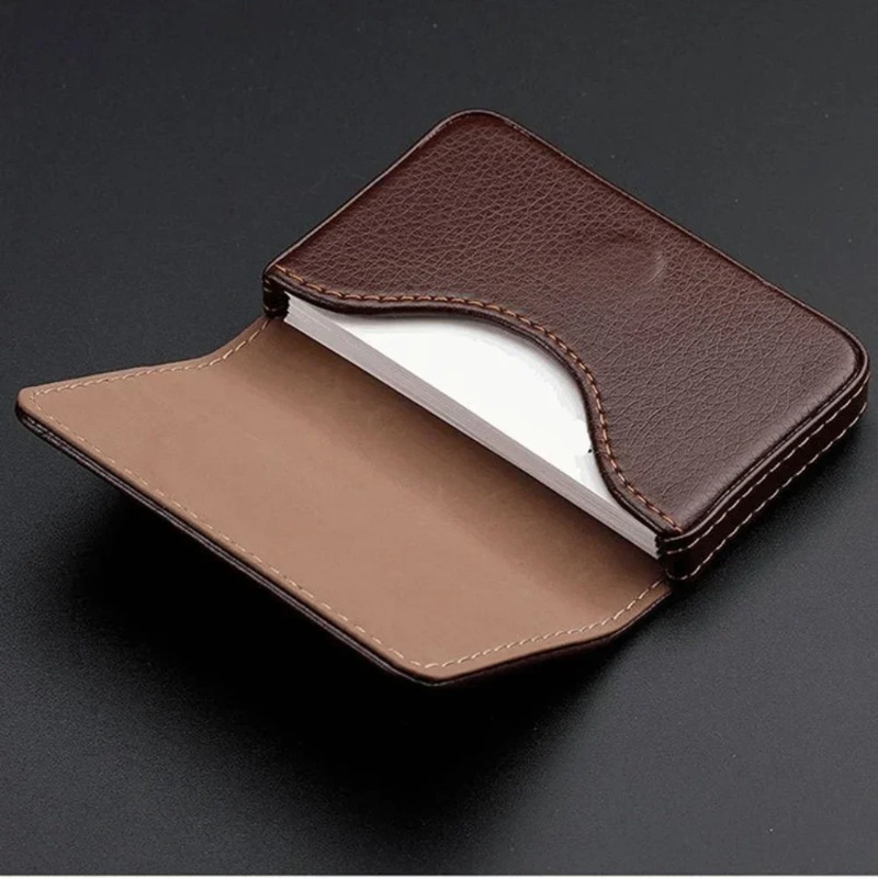 กระเป๋าใส่บัตรเครดิตหนัง PU เย - Men'S Fashion Visiting Card บทวิจารณ์และราคา
