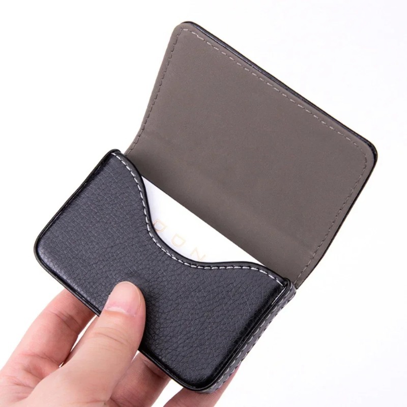 กระเป๋าใส่บัตรเครดิตหนัง PU เย - Men'S Fashion Visiting Card บทวิจารณ์และราคา