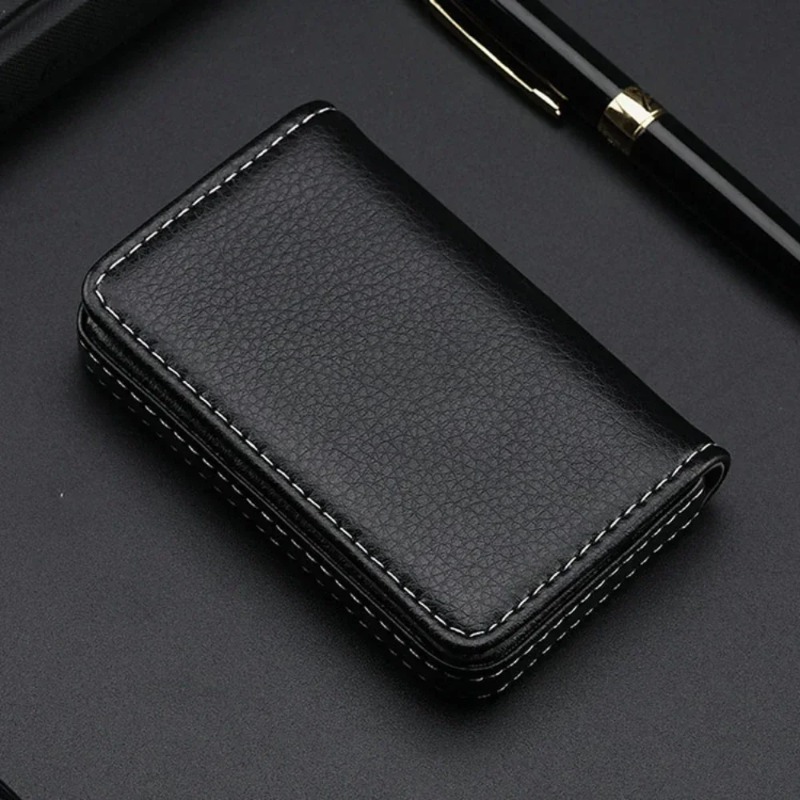 กระเป๋าใส่บัตรเครดิตหนัง PU เย - Men'S Fashion Visiting Card บทวิจารณ์และราคา