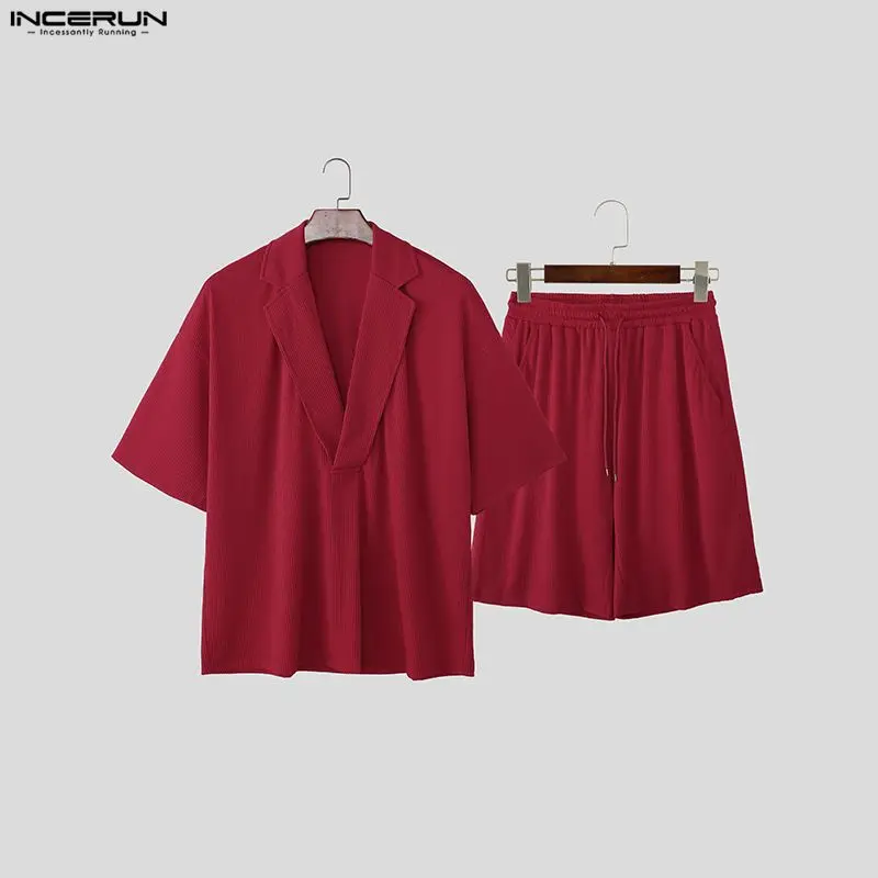 INCERUN ชุดเซ็ตผู้ชาย เสื้อเชิ - Men'S Fashion Color บทวิจารณ์และราคา