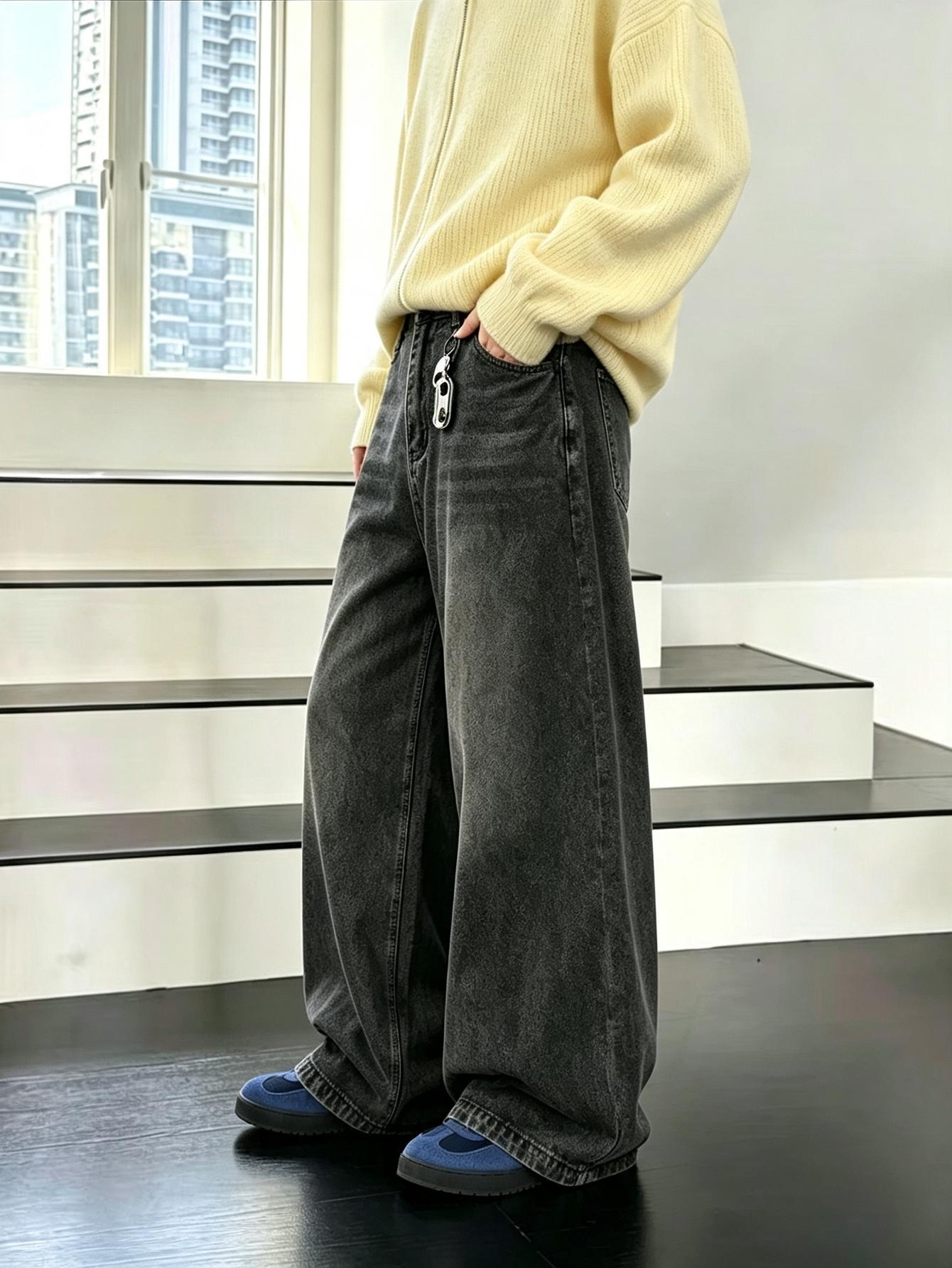 กางเกงยีนส์เดนิมทรงโอเวอร์ไซส์ - Men'S Fashion For 60 Year Old บทวิจารณ์และราคา