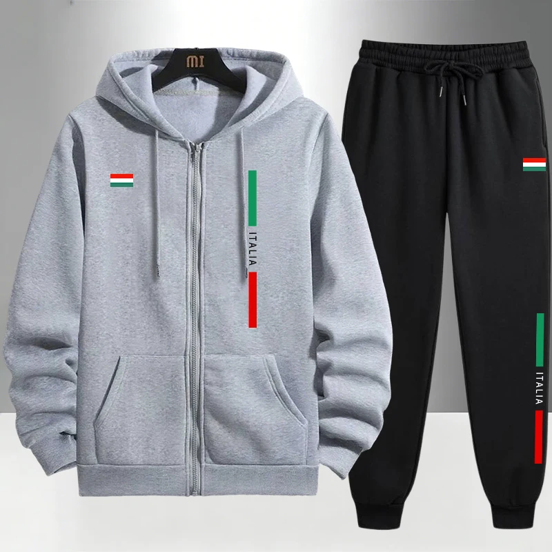 ชุดแฟชั่นผู้ชายสไตล์อิตาลี เสื - Men'S Fashion Zipper Hoodie บทวิจารณ์และราคา