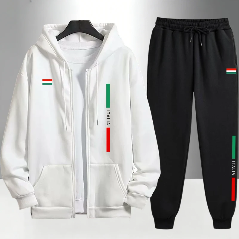 ชุดแฟชั่นผู้ชายสไตล์อิตาลี เสื - Men'S Fashion Zipper Hoodie บทวิจารณ์และราคา