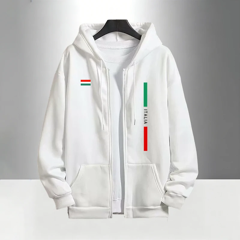 ชุดแฟชั่นผู้ชายสไตล์อิตาลี เสื - Men'S Fashion Zipper Hoodie บทวิจารณ์และราคา