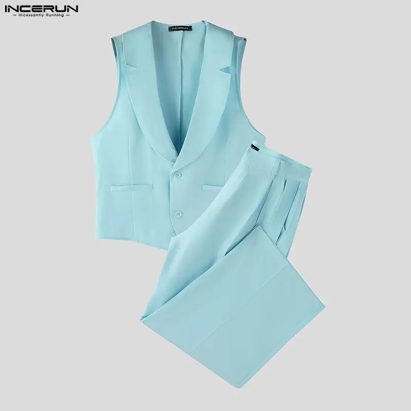 INCERUN ชุดเซ็ตผู้ชาย สีพื้น ค - Men'S Fashion Color บทวิจารณ์และราคา