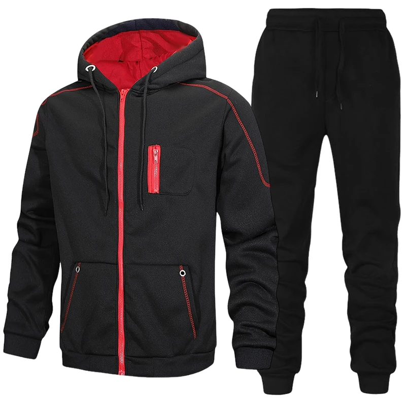 ชุดวอร์มแฟชั่นผู้ชาย เสื้อฮู้ด - Men'S Fashion Zipper Hoodie บทวิจารณ์และราคา