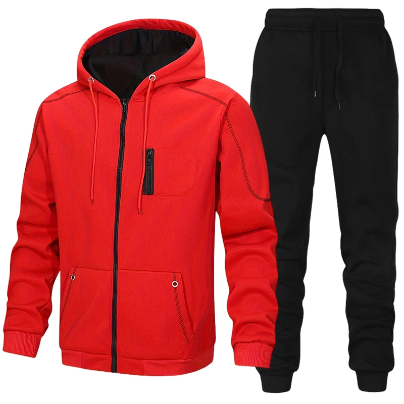 ชุดวอร์มแฟชั่นผู้ชาย เสื้อฮู้ด - Men'S Fashion Zipper Hoodie บทวิจารณ์และราคา
