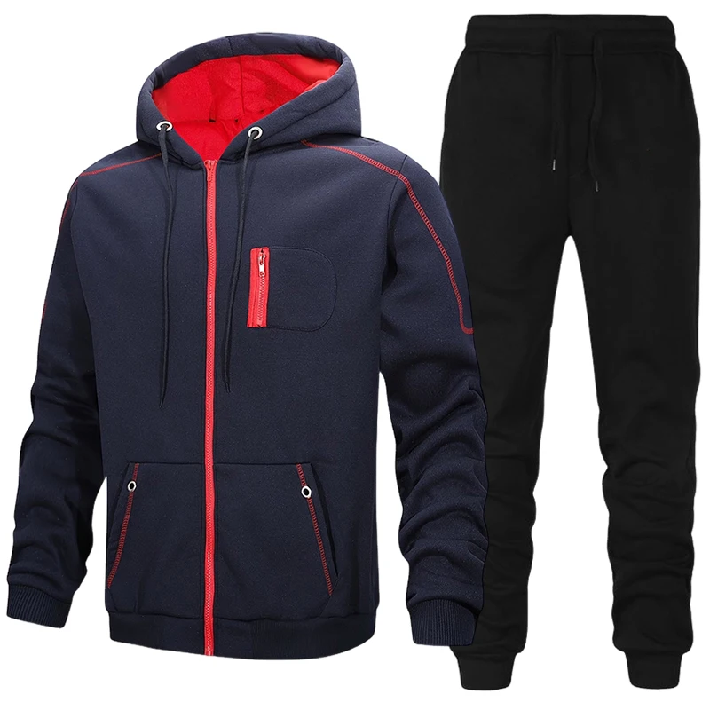 ชุดวอร์มแฟชั่นผู้ชาย เสื้อฮู้ด - Men'S Fashion Zipper Hoodie บทวิจารณ์และราคา