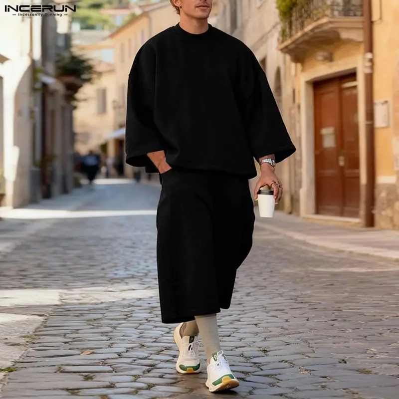 ชุดเซ็ตผู้ชาย INCERUN สีพื้น เ - Men'S Fashion Color บทวิจารณ์และราคา