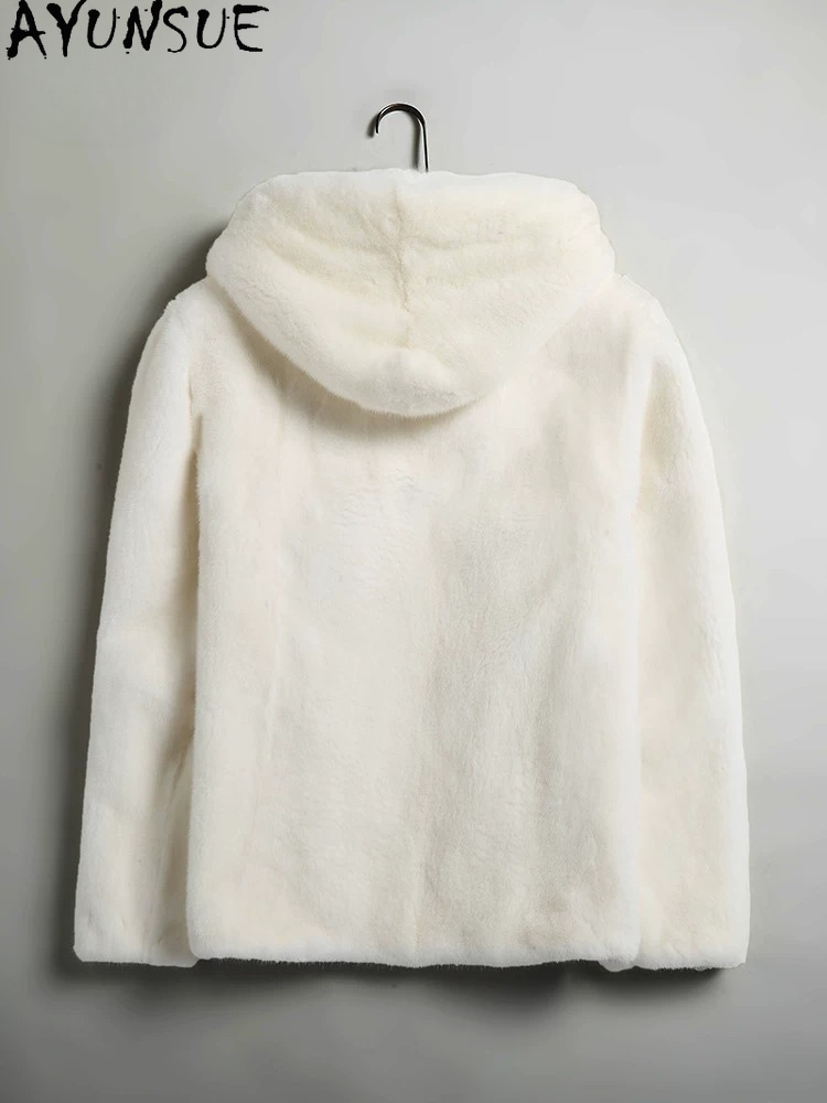 AYUSNUE เสื้อโค้ทขนมิงค์แท้สำห - Men'S Fashion Zipper Hoodie บทวิจารณ์และราคา