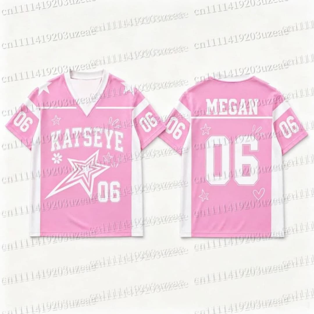 เสื้อยืดลายกราฟิกดาวสีชมพู KAT - Men'S Fashion Pink Shirt บทวิจารณ์และราคา