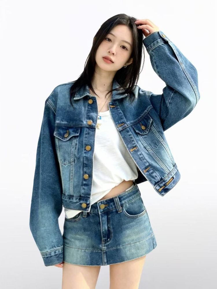 ชุดเดนิม 2 ชิ้นสไตล์วินเทจอเมร - Denim Jacket Vintage บทวิจารณ์และราคา