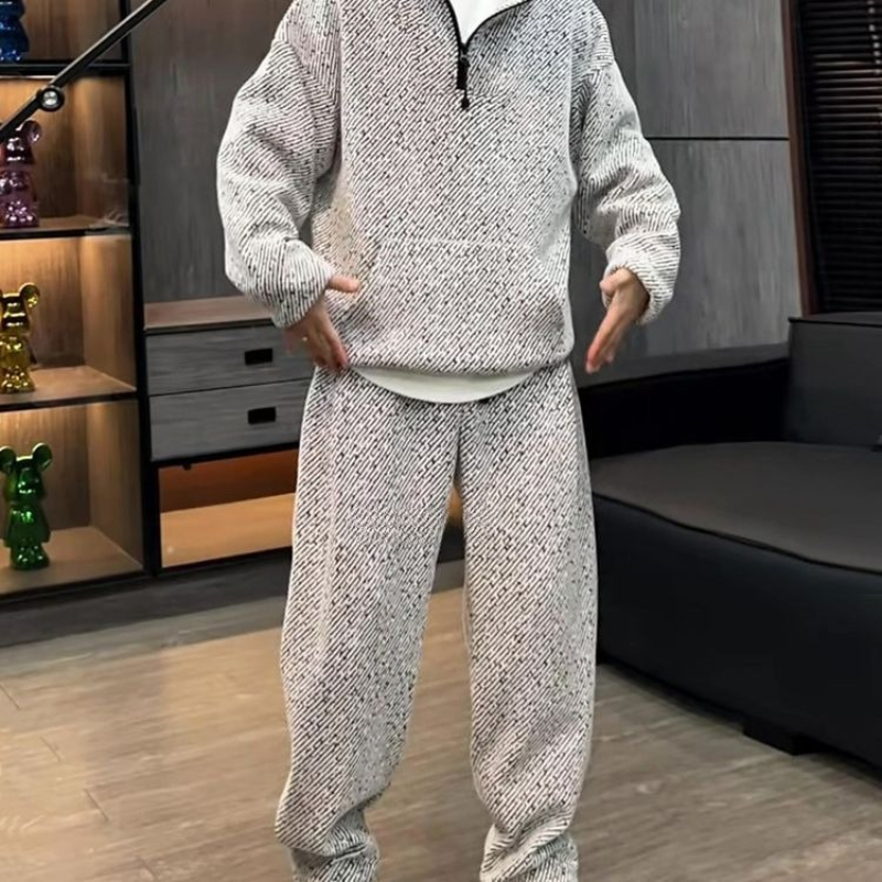 ชุดฮู้ดดี้ลายทางสำหรับผู้ชาย ผ - Men'S Fashion Zipper Hoodie บทวิจารณ์และราคา
