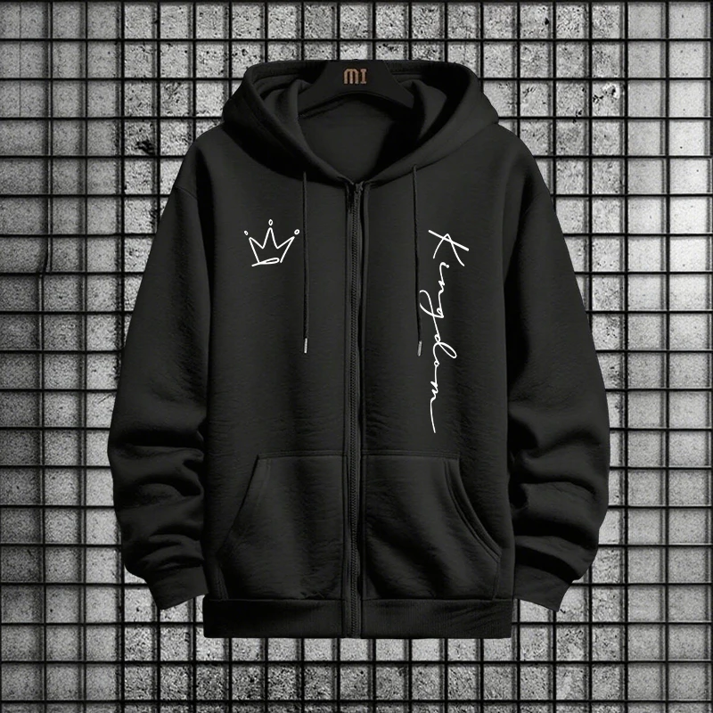 ชุดฮู้ดดี้และกางเกงวอร์มพิมพ์ล - Men'S Fashion Zipper Hoodie บทวิจารณ์และราคา