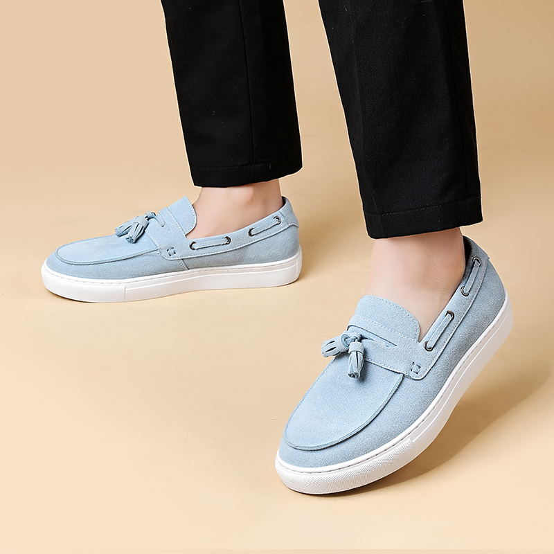 รองเท้าโลฟเฟอร์หนังกลับแบบคลาส - Men'S Fashion Loafers Shoes บทวิจารณ์และราคา