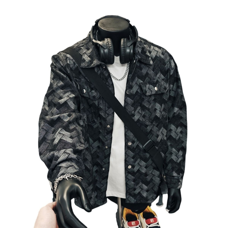 เสื้อแจ็คเก็ตยีนส์ลายอาร์ไกล์ส - Denim Jacket Vintage บทวิจารณ์และราคา