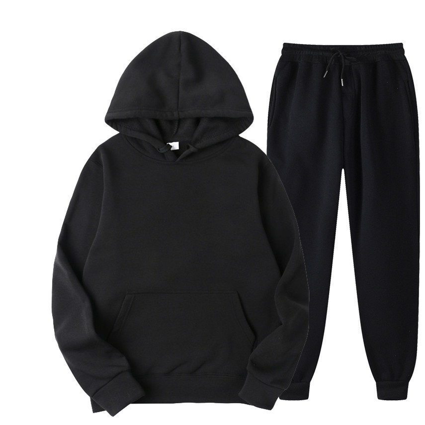 ชุดเซ็ตฮู้ดดี้+กางเกงขายาวสีพื - Men'S Fashion News บทวิจารณ์และราคา
