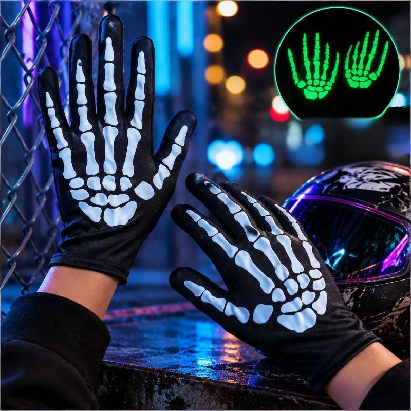 ถุงมือแฟชั่นเต็มนิ้วลายโครงกระ - Men'S Fashion Gloves บทวิจารณ์และราคา