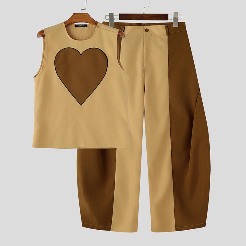 INCERUN ชุดผู้ชายเสื้อกล้ามแขน - Men'S Fashion Color บทวิจารณ์และราคา