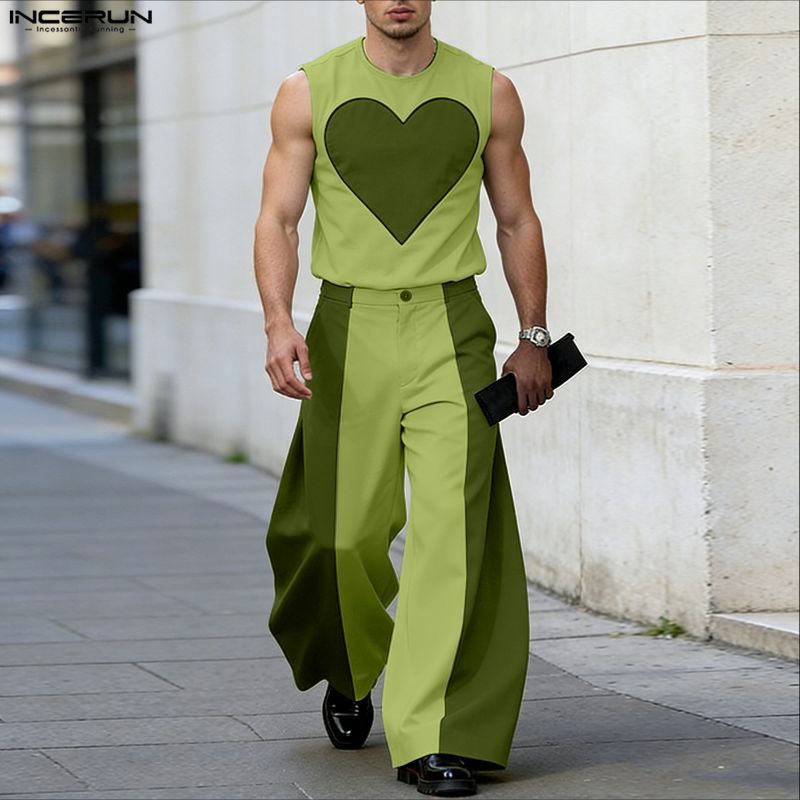 INCERUN ชุดผู้ชายเสื้อกล้ามแขน - Men'S Fashion Color บทวิจารณ์และราคา