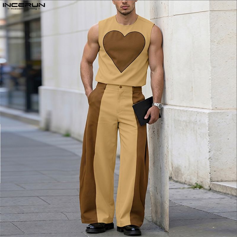 INCERUN ชุดผู้ชายเสื้อกล้ามแขน - Men'S Fashion Color บทวิจารณ์และราคา