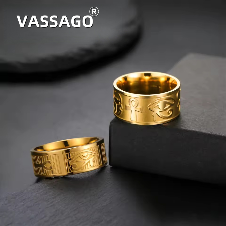 แหวนสแตนเลสสตีล VASSAGO ลายกาง - Men Fashion Egypt บทวิจารณ์และราคา