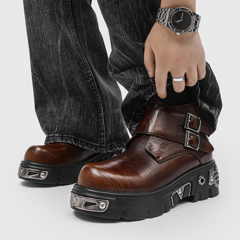 รองเท้าบูทแฟชั่นพังก์กอธทรงสูง - Men'S Fashion News บทวิจารณ์และราคา