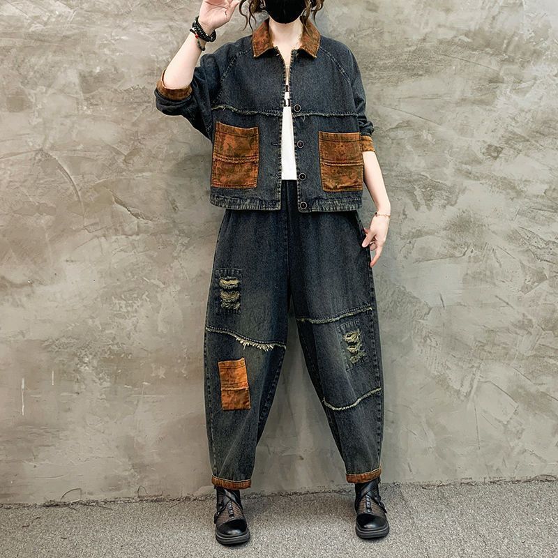 ชุดคาวบอยสไตล์เรโทรสำหรับผู้หญ - Denim Jacket Vintage บทวิจารณ์และราคา