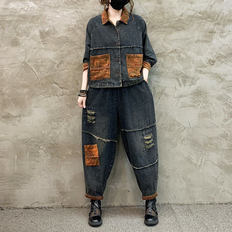 ชุดคาวบอยสไตล์เรโทรสำหรับผู้หญ - Denim Jacket Vintage บทวิจารณ์และราคา