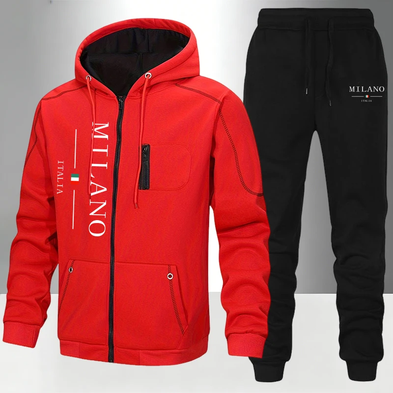 ชุดแฟชั่นผู้ชายสไตล์อิตาลี/เสื - Men'S Fashion Zipper Hoodie บทวิจารณ์และราคา