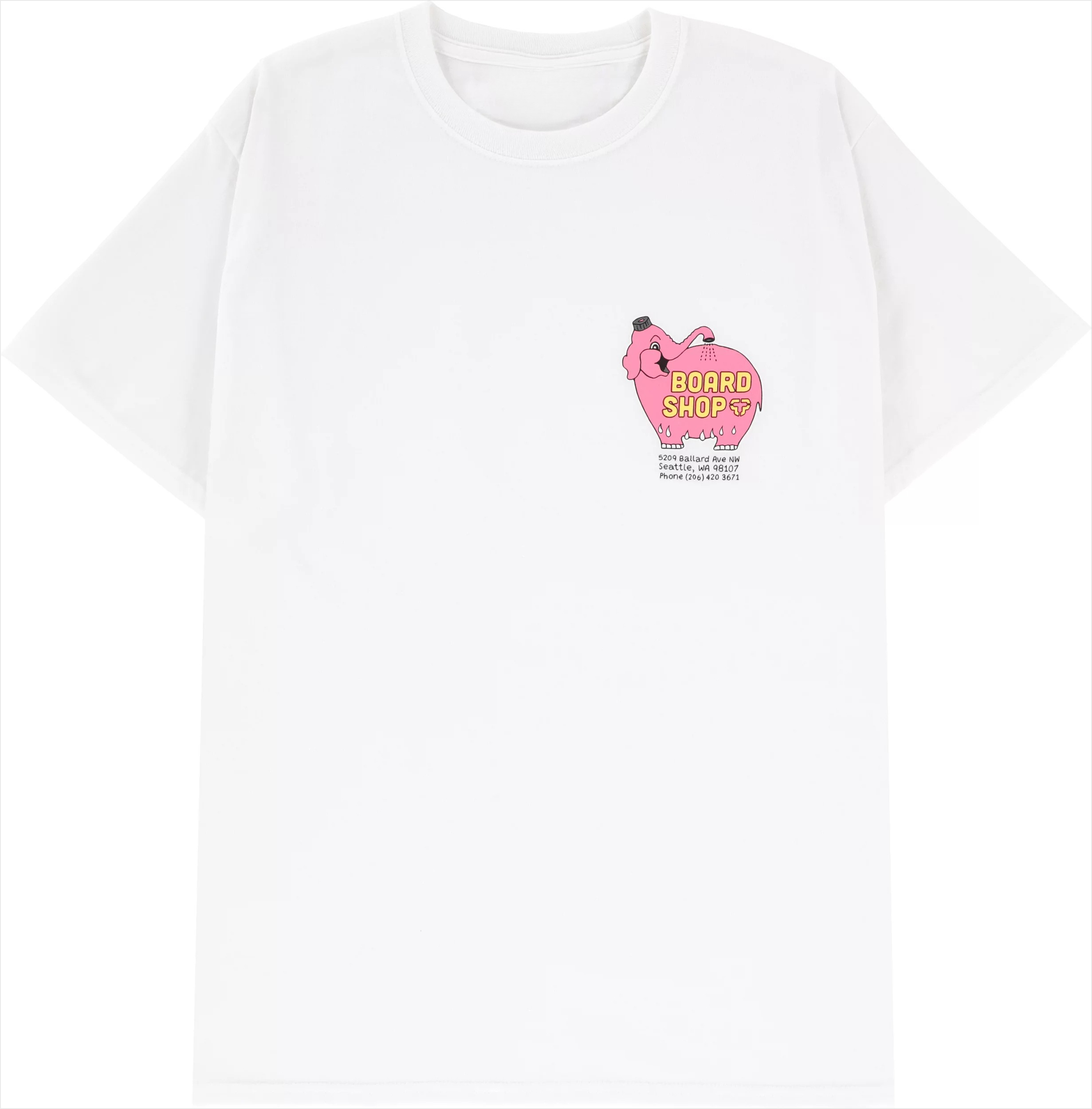 เสื้อยืดผ้าฝ้ายลายกราฟิกช้างสี - Men'S Fashion Pink Shirt บทวิจารณ์และราคา